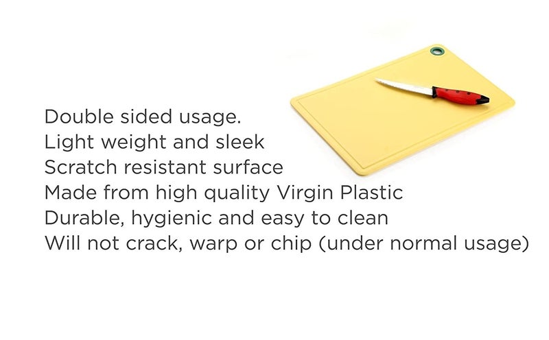 ACHARAJ ABS Plastic Kitchen Chopping Cutting Slicing Board with Holder for Fruits Vegetables Meat - Image 3