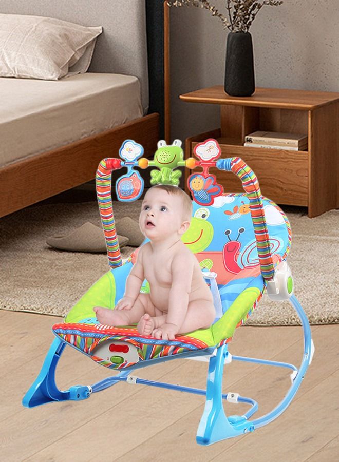 JSAITOYS Foldable Baby Rocking Chair With Music Vibration And Hanging Toys - Image 1