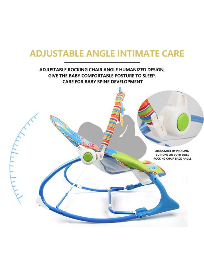 JSAITOYS Foldable Baby Rocking Chair With Music Vibration And Hanging Toys - Image 3