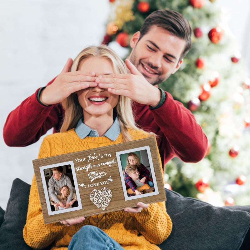 ZEEYUAN 4x6 Picture Frame Valentines Day Photos Gifts for Wife Women Mens, Personalized Anniversary Wedding Gifts for Couples Photo Frame, Mr & Mrs Love Photo Frames Bridal Shower Gift for Bride Newlyweds - Image 5