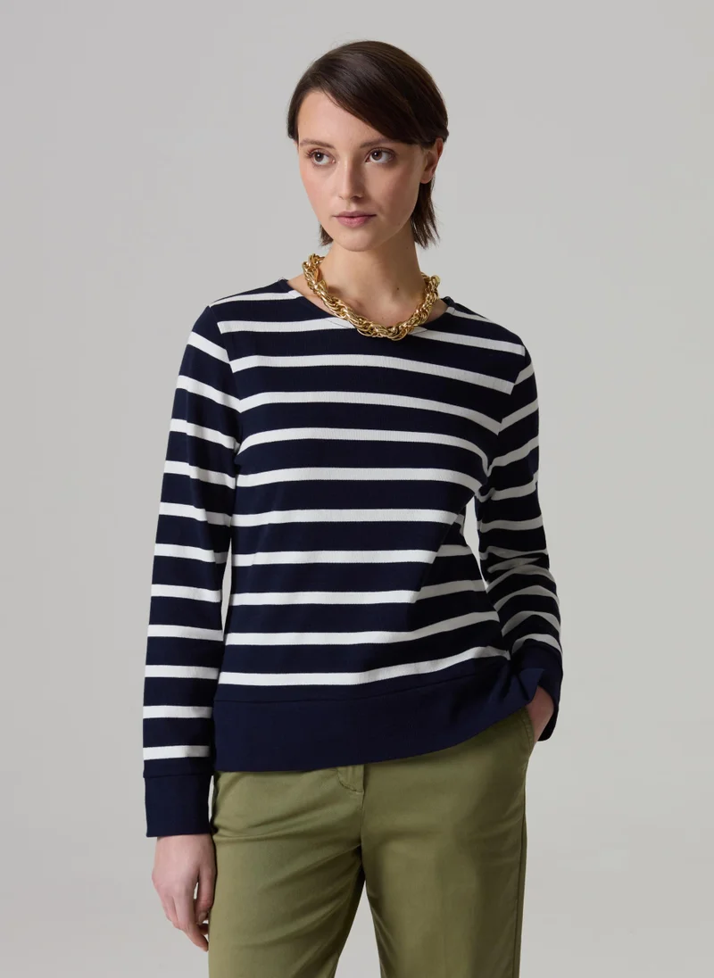 او في اس Long-sleeved striped T-shirt