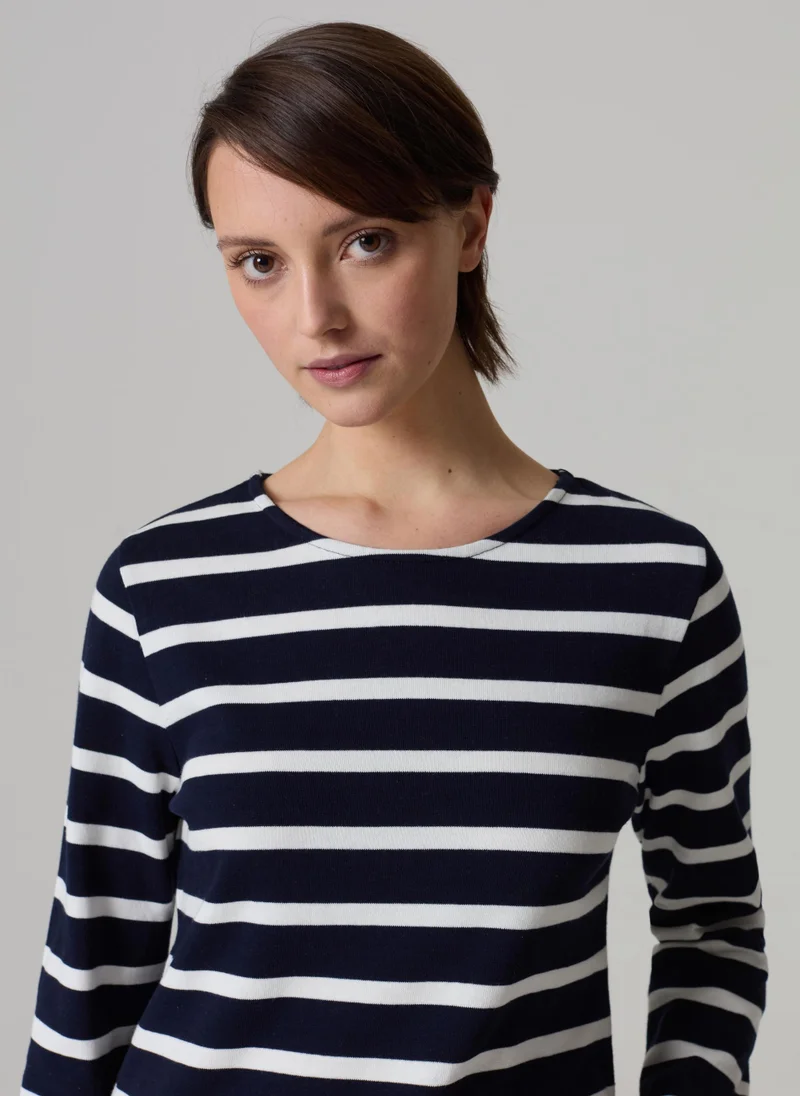 او في اس Long-sleeved striped T-shirt