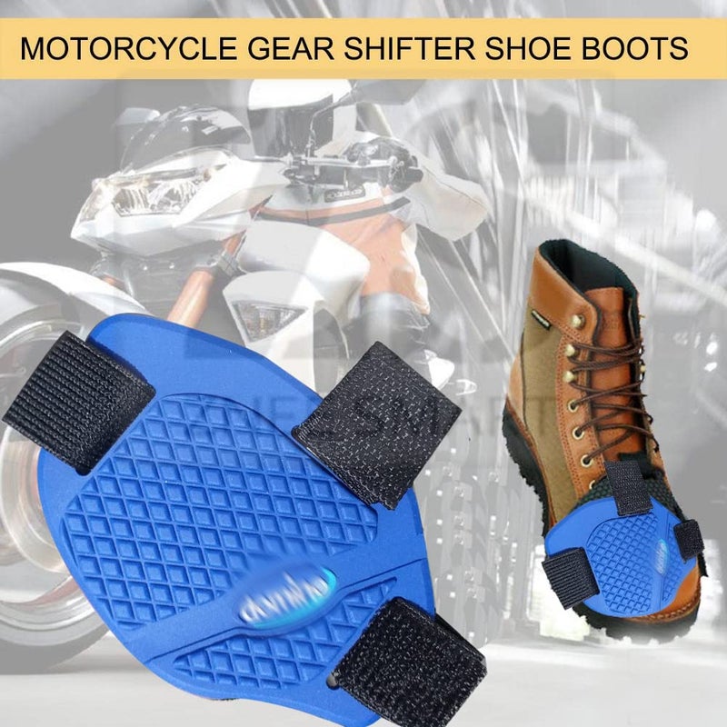 AXWee DOMS110 Motorcycle Motorbike Shift Pad, Shoe Boot Cover Protector, Useful Motorcycle Gear Shifter Accessories (Blue) - Image 3
