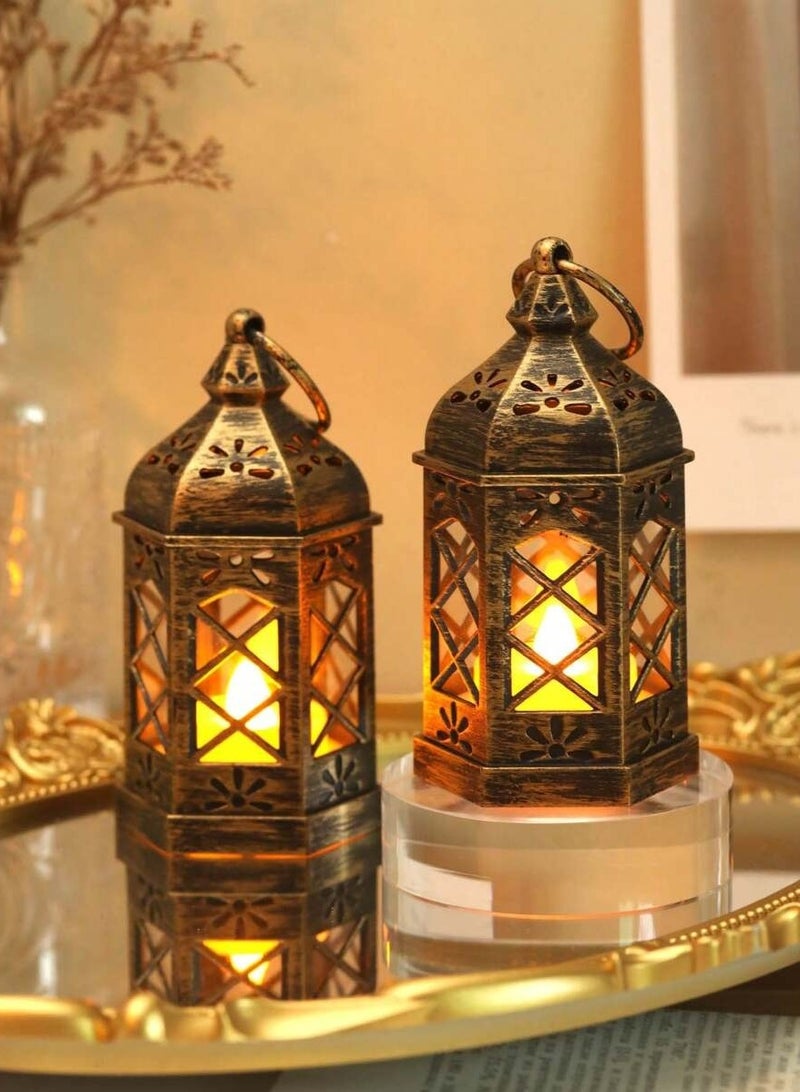 فانوس زينة رمضان مع شمعة ضوئية 1 قطعة - Image 2