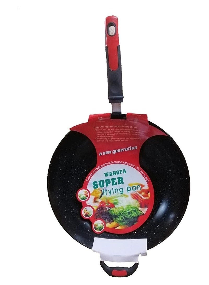 طاسة قلي عميقة مقاس 32 سم، جرانيت اسود بـ 2 مقبض، - Image 2