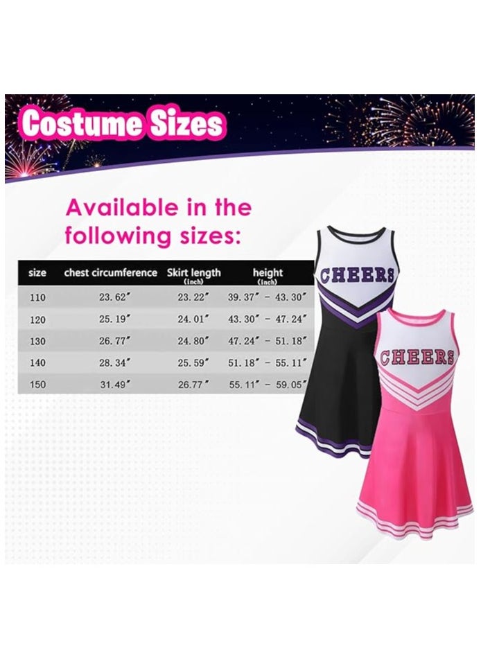 Home Smart Home Smart Cheerleading Costume for Girls School Girls Outfit Uniform Fancy Dresses with Pom Cheerleader Costume For Girls  - Image 2