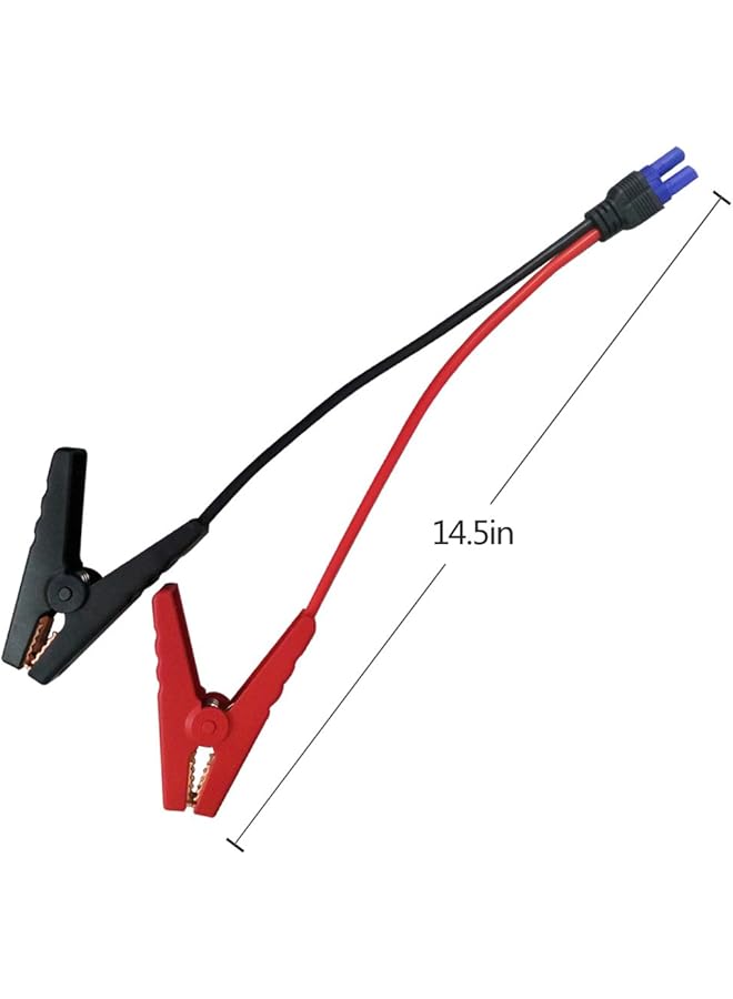 Generic Car Jump Starter Cable Battery Clamps - Ec5 Connector To Aligator Clips Extension Cord 10Awg Wire 12V Replacement Charge Cable For Emergency Portable Battery  - Image 5
