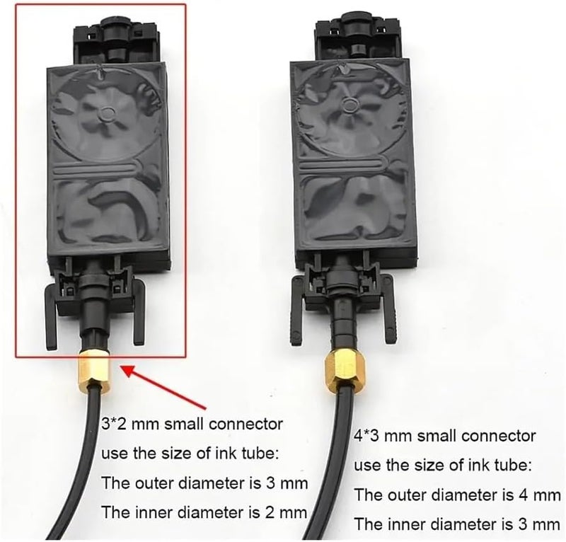 10 Pcs Ink Damper Dumper Fit for Mimaki JV33 JV5 CJV30 Galaxy for Epson DX5 XP600 TX800 Plotter Printer with Connector(with Connector 3x2) - Image 2