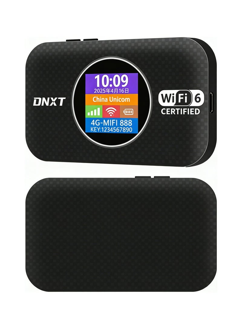 كلوزيلي راوتر واي فاي محمول 4G، راوتر CPE، Pocket WiFi، مودم لاسلكي LTE، WiFi 6، توصيل وتشغيل فوري، بطارية 3000mAh، شاشة عرض الوقت والبطارية، اتصال WPS بلمسة واحدة، تشفير WPA/WPA2، إشارة قوية، يدعم حتى 12 جهاز، مناسب للسفر والاستخدام المنزلي (أسود) - Image 2