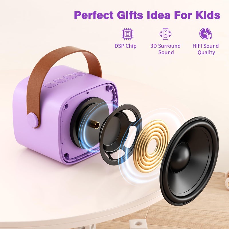 voijump Mini Karaoke Machine with 2 Wireless Microphones, 2026 TOP Kids Portable Bluetooth Karaoke Machine for 3, 4, 5, 6, 7, 8, 9,10,11,12+Year Old, Christmas Birthday Gifts for Girls Boys Adults Home Party - Image 5