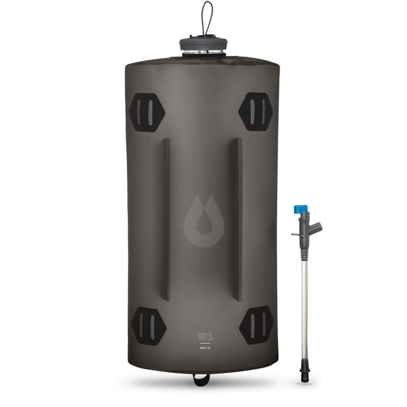 HydraPak Seeker Collapsible Camping Water Storage 10L BPA PVC Free Hydration Reservoir Bag Leak Proof Mammoth Grey - Image 2
