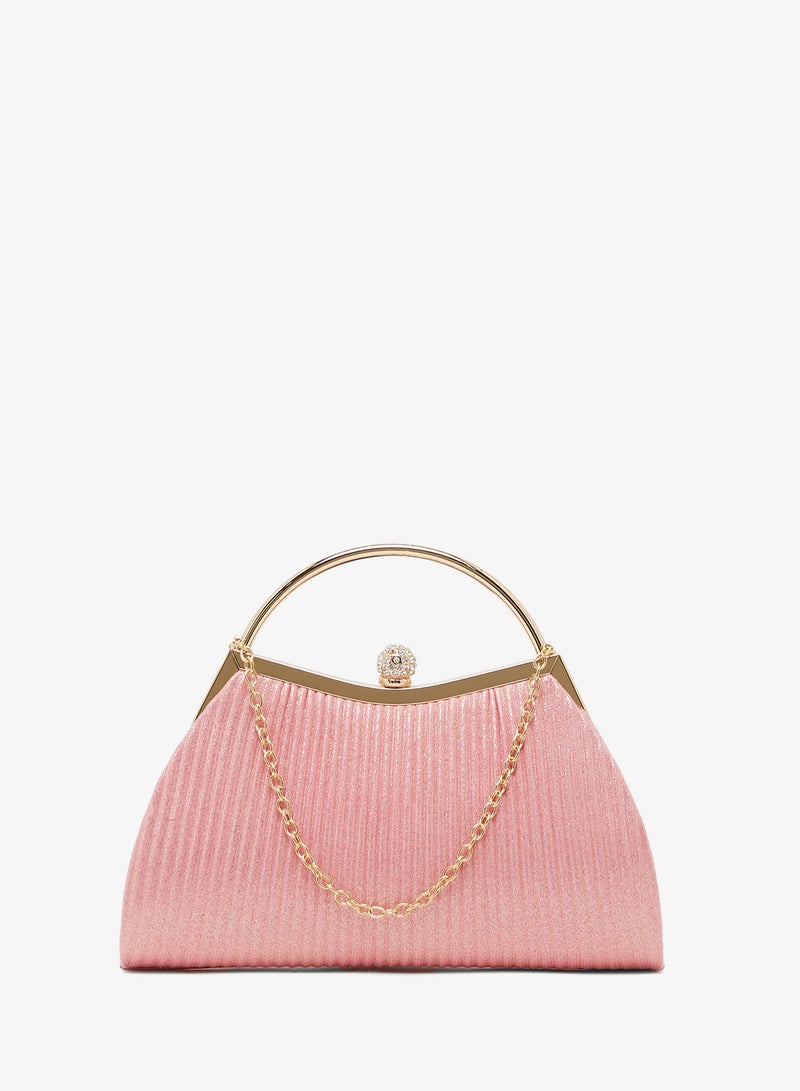Khizana Pink Embellished Top Handle Bag - Image 1