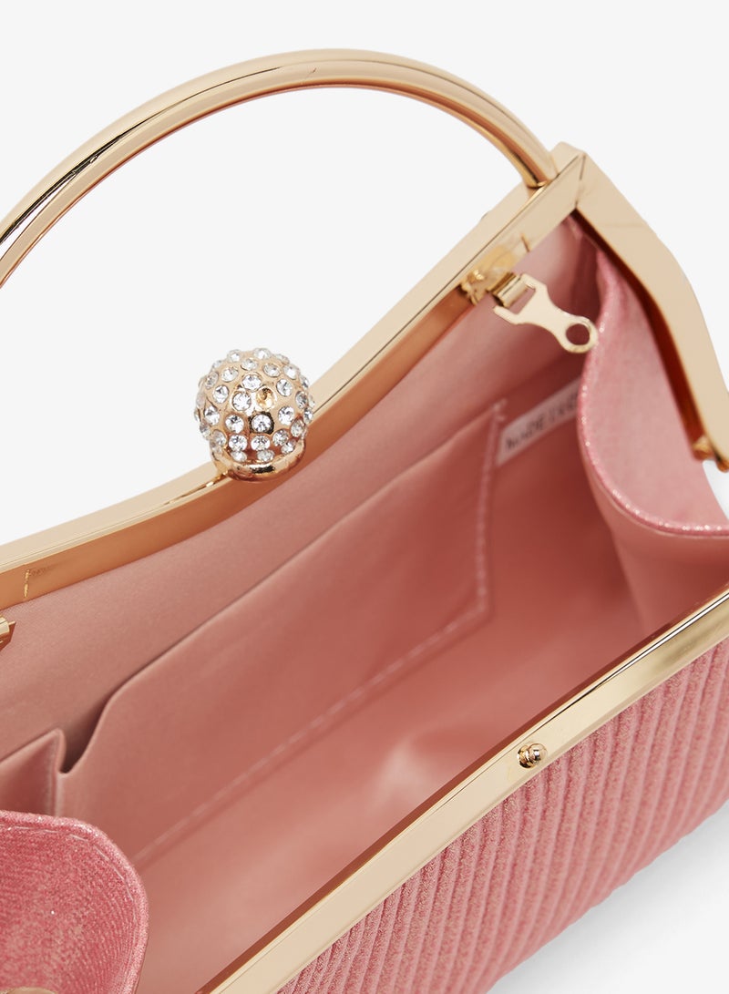 Khizana Pink Embellished Top Handle Bag - Image 5