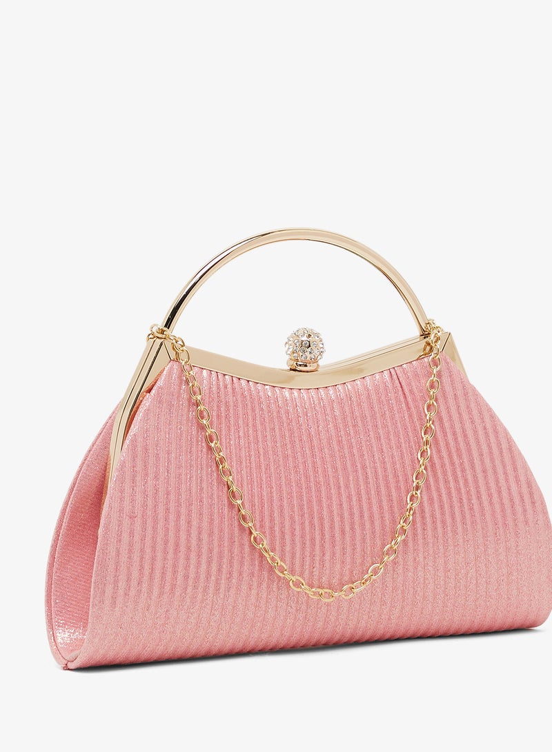 Khizana Pink Embellished Top Handle Bag - Image 4