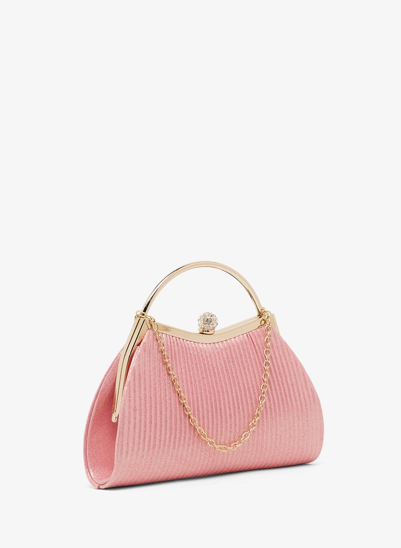 Khizana Pink Embellished Top Handle Bag - Image 3