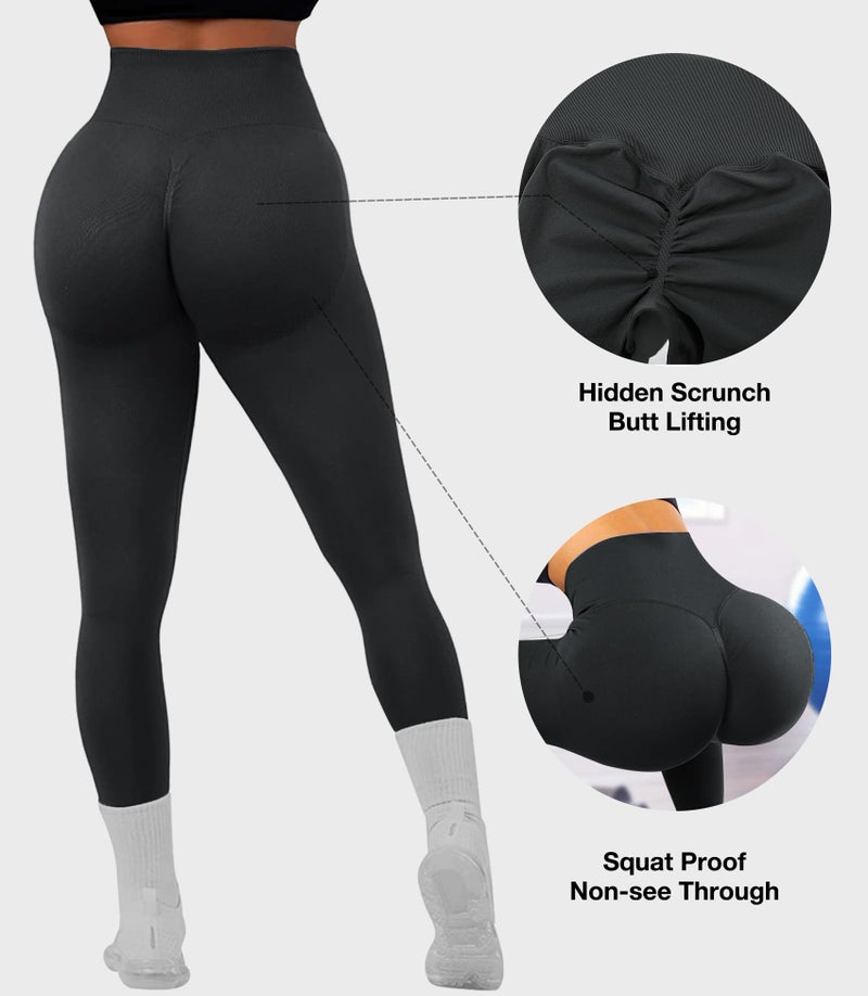 JGS1996 Hidden Scrunch Butt Lifting Leggings for Women Tummy Control High Waisted Workout Gym Seamless Impact Yoga Pants - Image 3