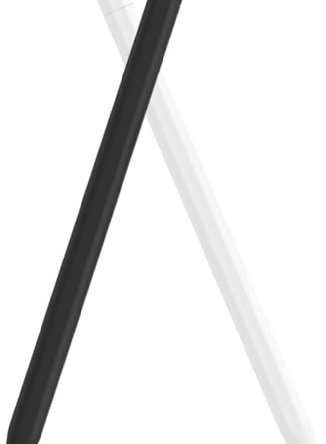 2 Pack White Black Silicone Pen Case For Tablet Stylus Pencil 8x2cm - Image 1