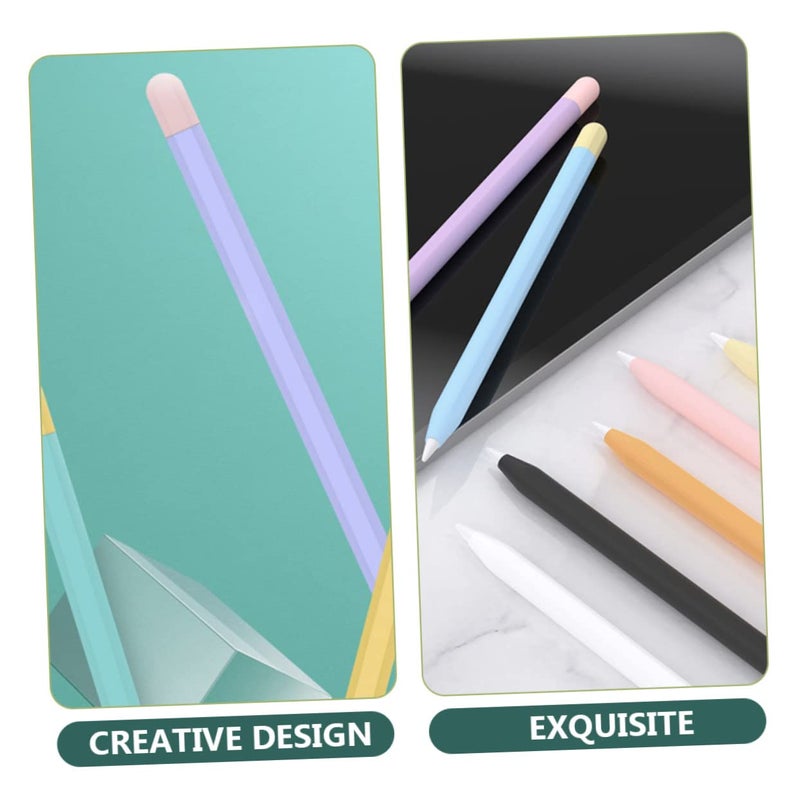 2 Pack White Black Silicone Pen Case For Tablet Stylus Pencil 8x2cm - Image 4