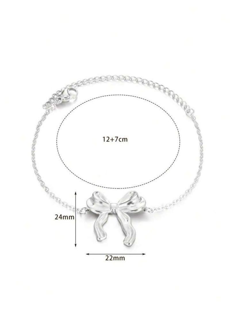 Casual collection Elegant Silver Stainless Steel Bracelet For Women - Image 3
