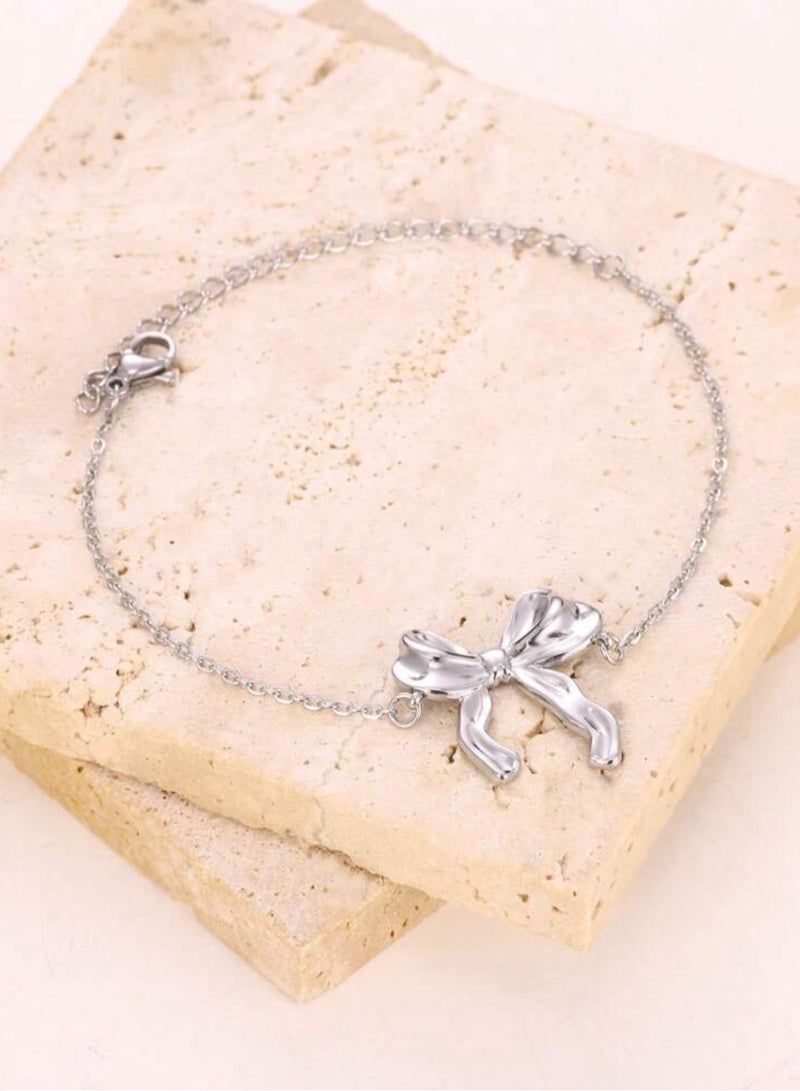 Casual collection Elegant Silver Stainless Steel Bracelet For Women - Image 2