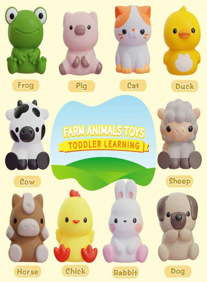 AuroTops Learning Toys for 1 2 3+ Year Old Toddlers, 20pcs Farm Animals Barn Toys Finger Puppets for Kids,Montessori Counting Matching & Color Sorting Toy Set,Easter Christmas Birthday Gift for Baby Boys Girls - Image 2