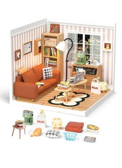 Robotime Rolife Cozy Living Lounge DIY Plastic Miniature House DW007 Decorative DIY Crafts/Birthday Gifts/Home Decor For Girls&Boys Teens&Adults  - Image 1