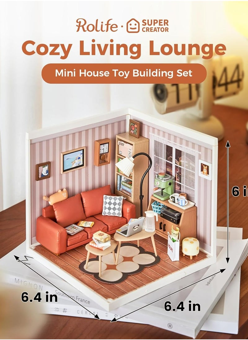 Rolife Rolife Cozy Living Lounge DIY Plastic Miniature House DW007 Decorative DIY Crafts/Birthday Gifts/Home Decor For Girls&Boys Teens&Adults  - Image 2