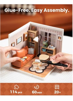 Robotime Rolife Cozy Living Lounge DIY Plastic Miniature House DW007 Decorative DIY Crafts/Birthday Gifts/Home Decor For Girls&Boys Teens&Adults  - Image 4