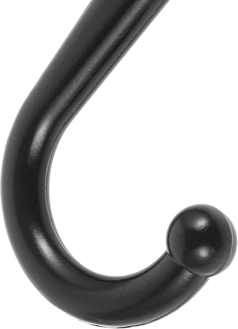LABRIMP 5pcs Black S-Shaped Heavy Duty Metal Hooks Multipurpose Kitchen and Bathroom Hanging Organizer for Towels, Keys, and Household Use - Image 3