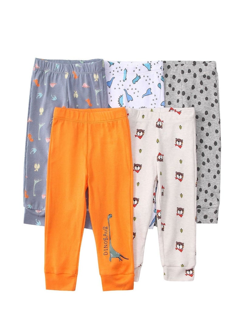 RedMapleTEK 5-Pack Of Elastic Breathable Cotton Trousers For Infants And Young Children - Image 1