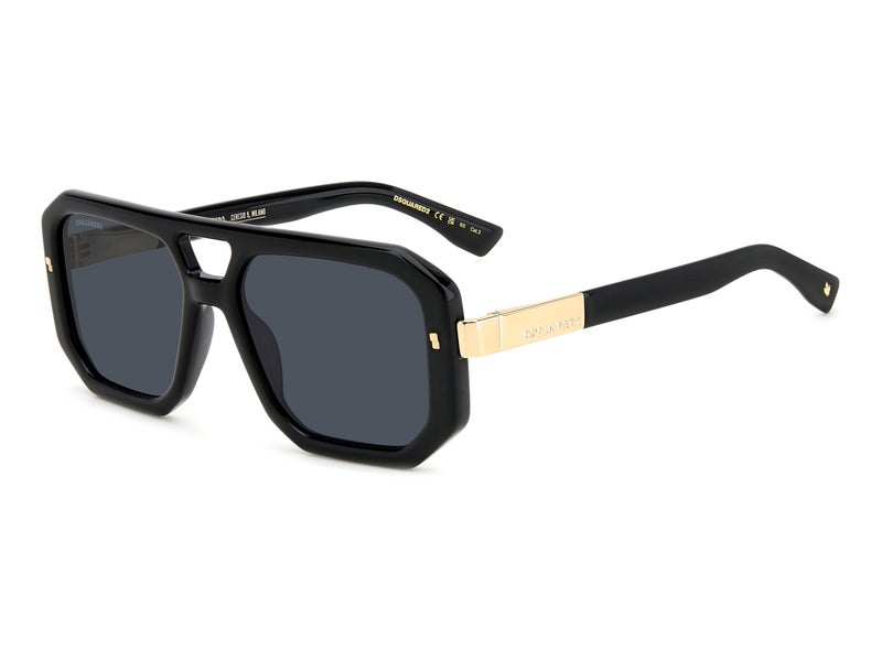 Dsquared Men Rectangular Sunglasses 56 D2 0105/S - Image 2