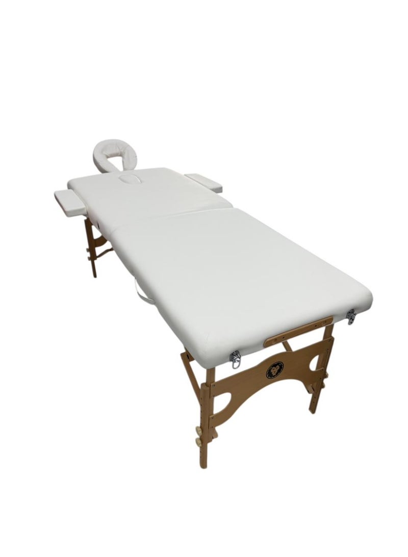 MAXIMUS PRO-COMFORT MASSAGE BED 28" WHITE UPHOLSTERY - Image 2