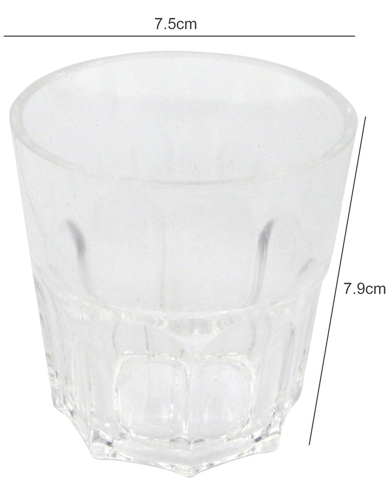 Olrada Food Grade Unbreakable Microwave Safe BPA Free 180ml Drinking Glass Set of 6pcs - Image 2