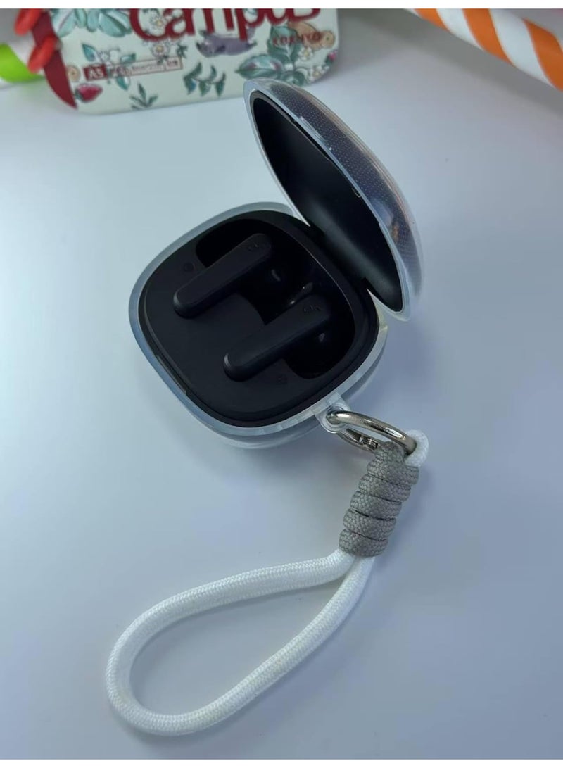 Clear Silicone Case for Soundcore by Anker R50i Case With Rope,Cover, Protective Skin by Anker R50i Headphones Headset (Clear with Rope) (EARBUDS NOT INCLUDED) (White Grey) - Image 4