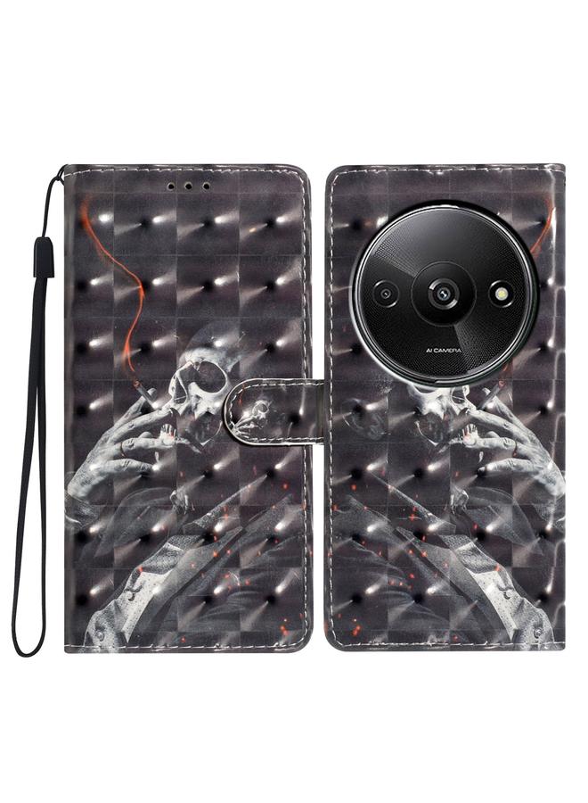 S-TOP Case For Redmi A3 3D Pattern Leather Phone Case - Image 1