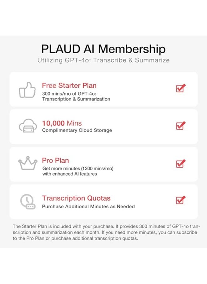 PLAUD - Plaud NB-100 ChatGPT Empowered AI Voice Recorder - Black - Image 1