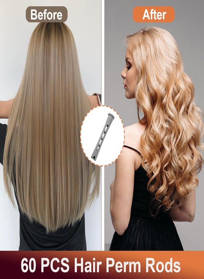Coufce 60 Pcs Perm Rods 0.59" Grey Hair Rollers Cold Wave Rods Long Short Hair Rollers Curling Rods - Image 5
