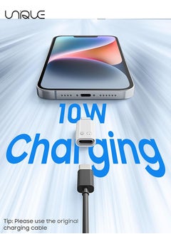 يونيك 2 عبوة USB C أنثى إلى محول ذكر Lightning - موصل محول OTG من Lightning Male إلى USB-A لجهاز iPhone 16/15/14/13 Pro Max / iPad / iPod / AirPods - دعم الشحن السريع بقوة 10 واط / نقل البيانات / الصوت  - Image 5