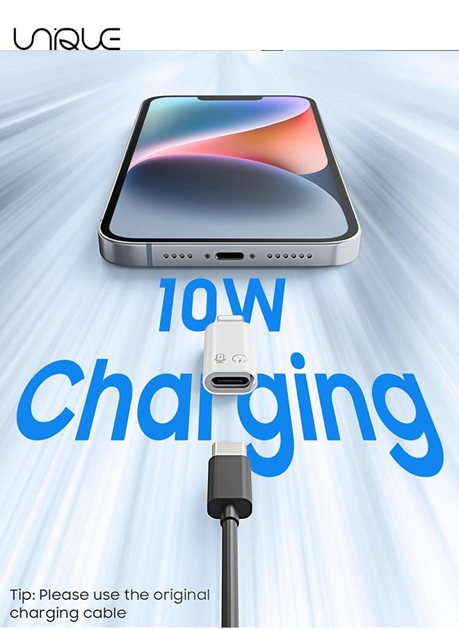 Unique - 2 Pack USB C Female to Lightning Male Adapter - Lightning Male to USB-A Female OTG Adapter Connector for iPhone 16/15/14/13 Pro Max/iPad/iPod/AirPods - Support 10W Fast Charging/Data Transfer/Audio - Image 1