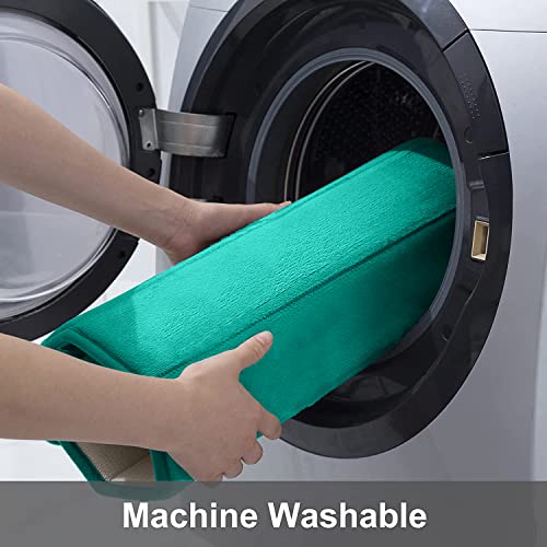 Buganda Memory Foam Bath Mat, 47" x 24", Ultra Soft and Non-Slip Bathroom Rugs, Water Absorbent and Machine Washable Bath Rug Runner for Bathroom, Shower, and Tub, Teal - Image 5