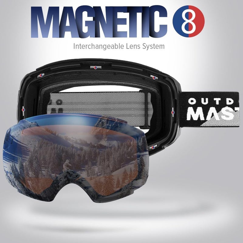 OutdoorMaster Ski Goggles PRO - Frameless, Interchangeable Lens 100% UV400 Protection Snow Goggles for Men & Women - Image 2