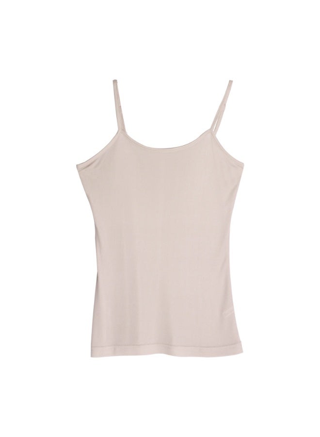 Silky Soft Silk Blend Knitted Camisole for Women, Summer Sleeveless Shoulder-Strap Top, Breathable Loungewear Designed to Wear Under Black Robes – Lightweight Home Clothes - Image 5