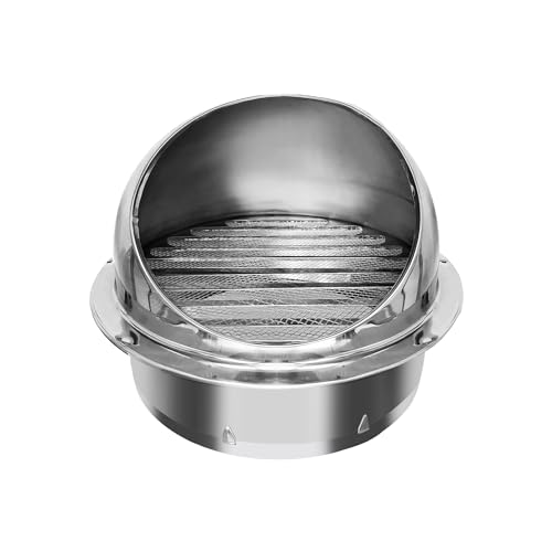 FICBXRA 8 Inch Dryer Vent Cover Stainless Steel Round Exhaust Grill Ventilation Outlet Wall Air Vent Dryer Hood External Extractor - Image 1