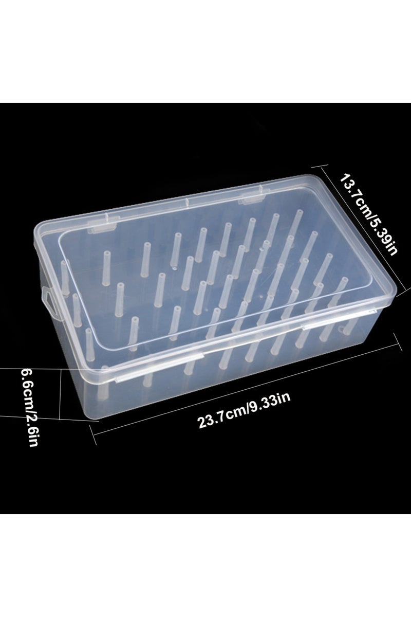 صندوق تخزين خيوط الخياطة، 42 بكرة، صندوق منظم خيوط الخياطة، علبة تخزين شفافة لخيوط التطريز، بورتا