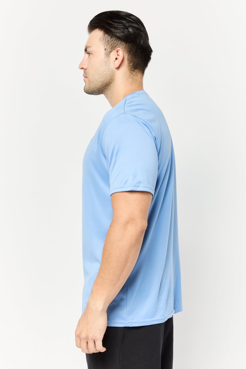 RBX Men Sportswear Fit Short Sleeves Training T-Shirt, Allure Blue  - Image 3