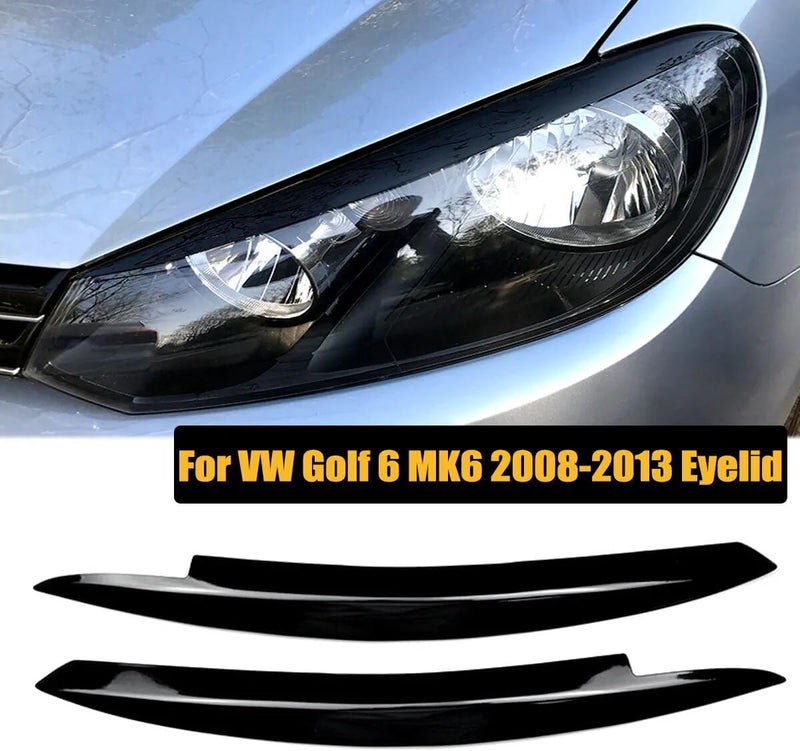 QASULER Front Headlight Eyebrow Cover for Golf 6 MK6 GTI GTR - Image 5