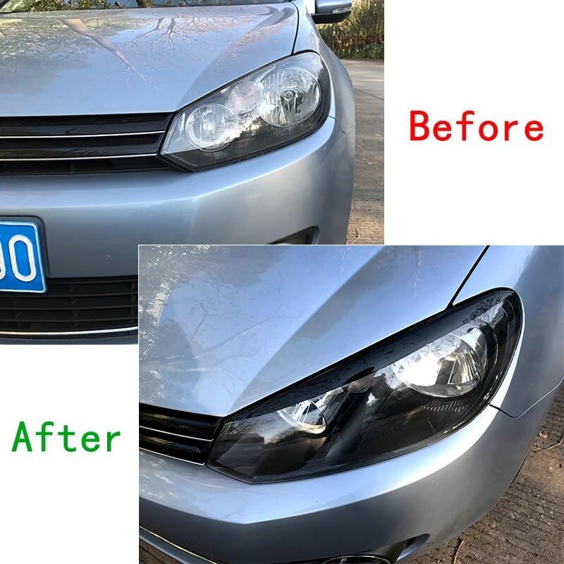QASULER Front Headlight Eyebrow Cover for Golf 6 MK6 GTI GTR - Image 4