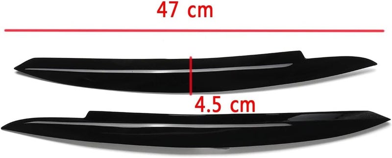 QASULER Front Headlight Eyebrow Cover for Golf 6 MK6 GTI GTR - Image 2