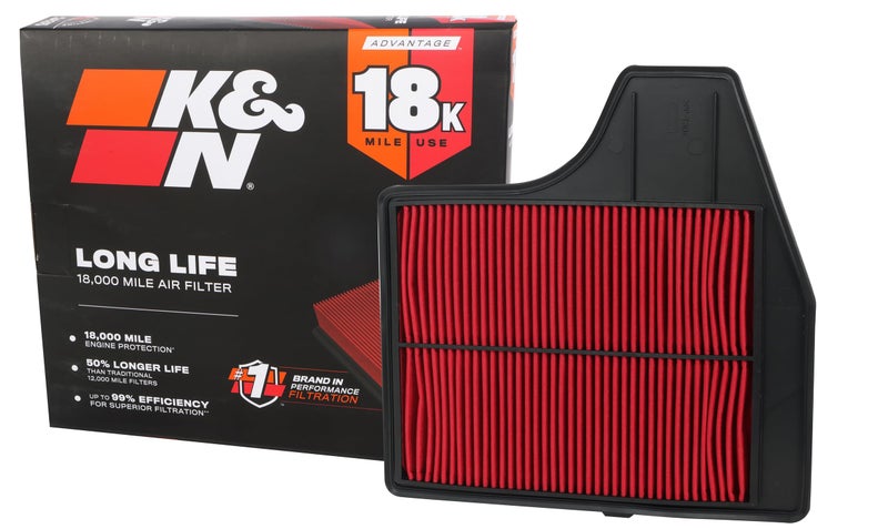 KN Engine Air Filter Long Life 18000 Mile Replacement Air Filter Compatible with 20132018 Nissan Altima L4 25L KNA2478