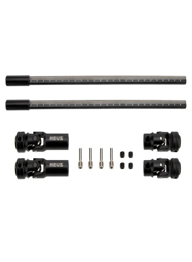 MEUS RACING قطعتان من عمود نقل الحركة SCX10 62-180 مم عمود نقل الحركة قابل للقص حسب الطول لسيارات الزحف التي تعمل بالتحكم عن بعد بمقياس 1/10 Axial SCX10/Tamiya CCO1/Redcat Gen8 إلخ.. - Image 3